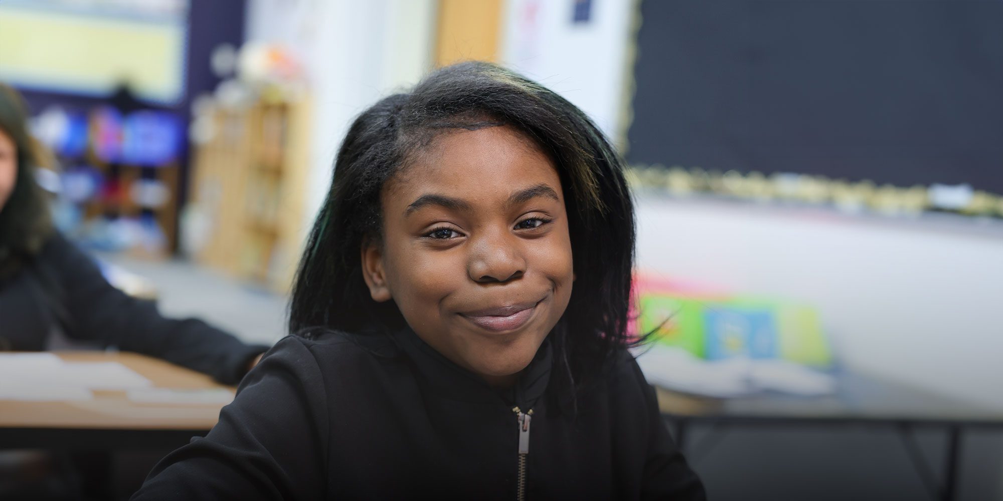 Student sitting at desk